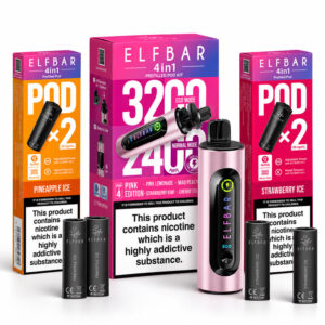 Elfbar 4-in-1 Pink Edition Prefilled Pod Vape Kit Bundle Deal